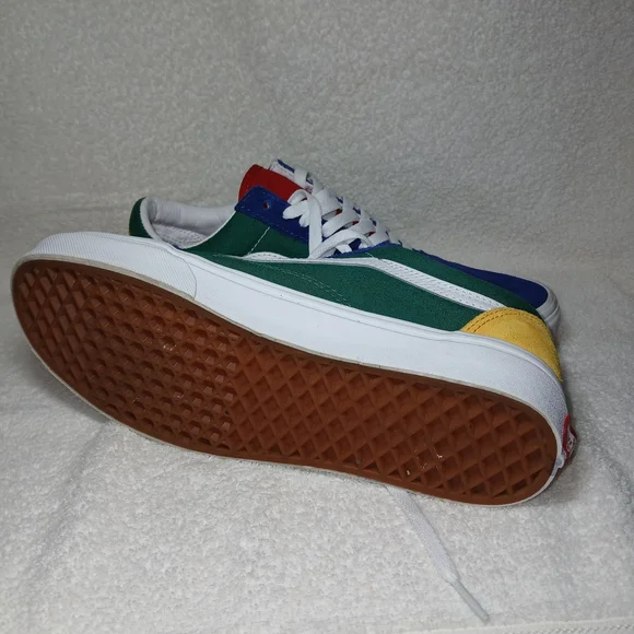 Vans Low-Top Colorblock Sneakers - Blue/Green/Red/Yellow